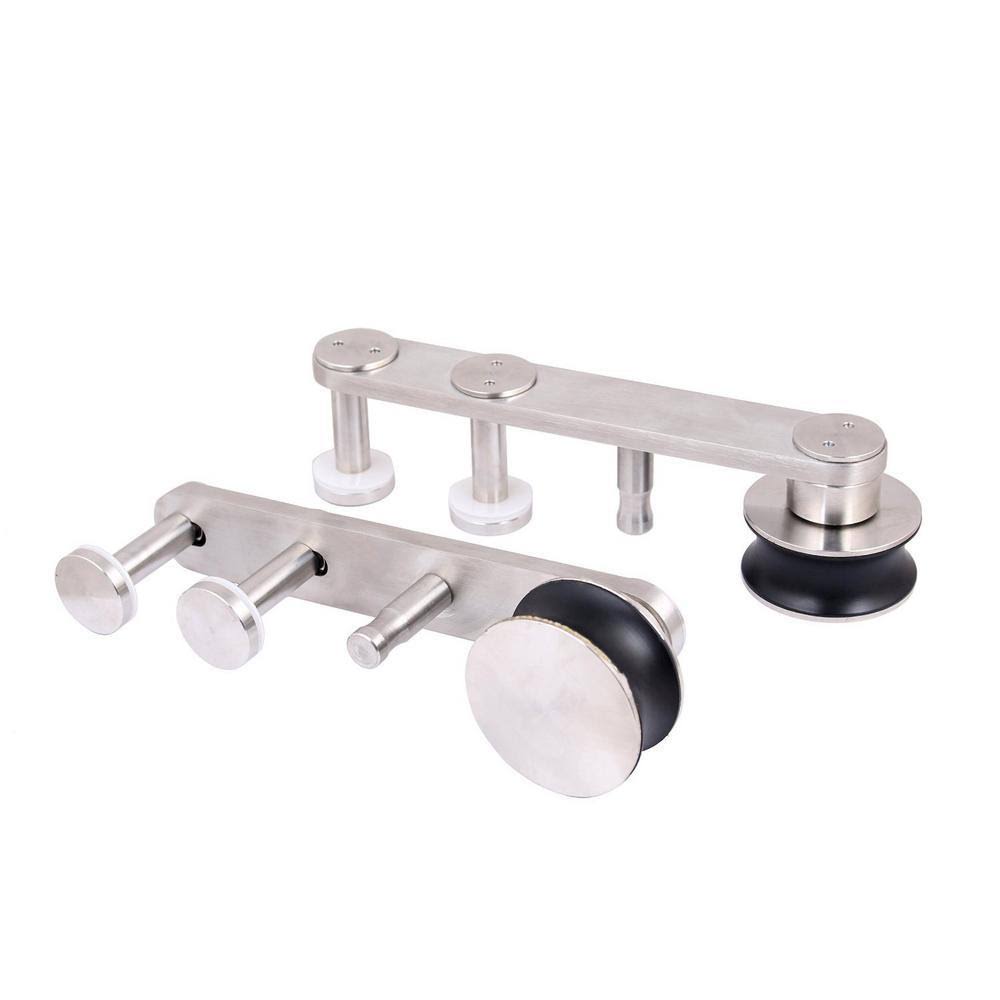 Matte Black Sliding Door Hardware 2-Set R66441