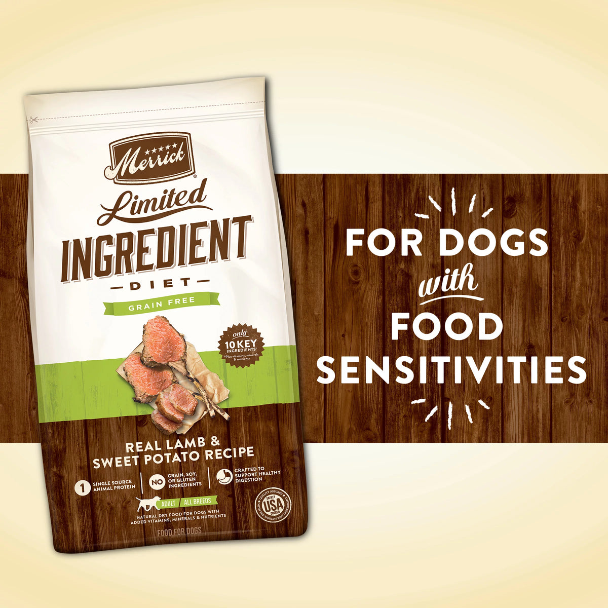 Limited Ingredient Lamb & Sweet Potato Grain Free Dry Dog Food 22 lb Bag I770