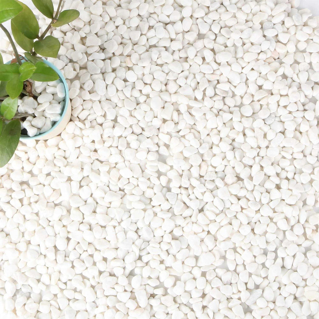 White 1/2 Size Aquarium Gravel Decorative Stones W7694