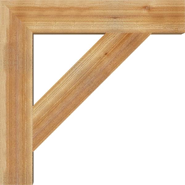 6x22W x 34x22D x 34x22H Traditional Block Rough Sawn Bracket, Western Red Cedar Z75809