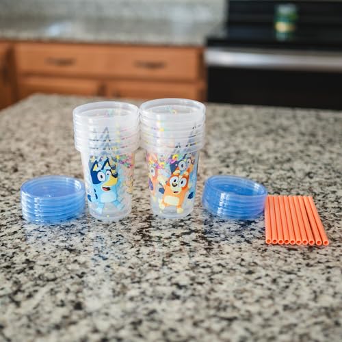 10 Oz 8 Count Toddler Straw Cups with Snap On Lids and Straws I502102