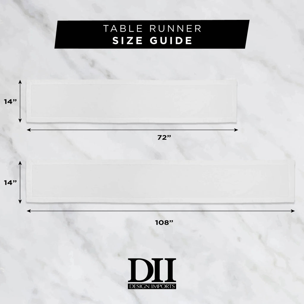 14x72" Cotton Chambray Table Runner I57365