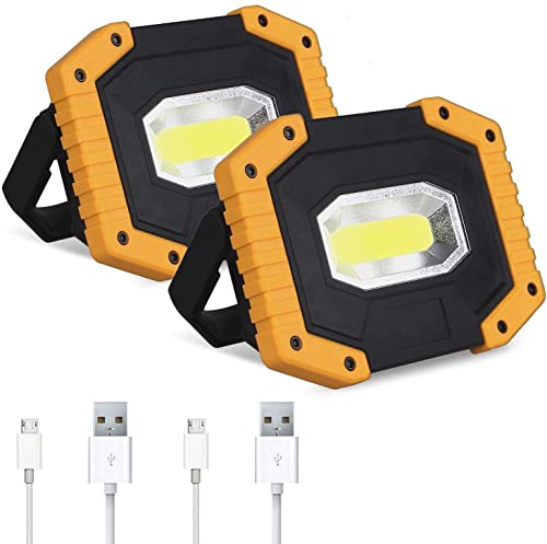 Rechargeable 2 Pack 30W 2000LM Portable Cordless Waterproof LED Work Light M7498