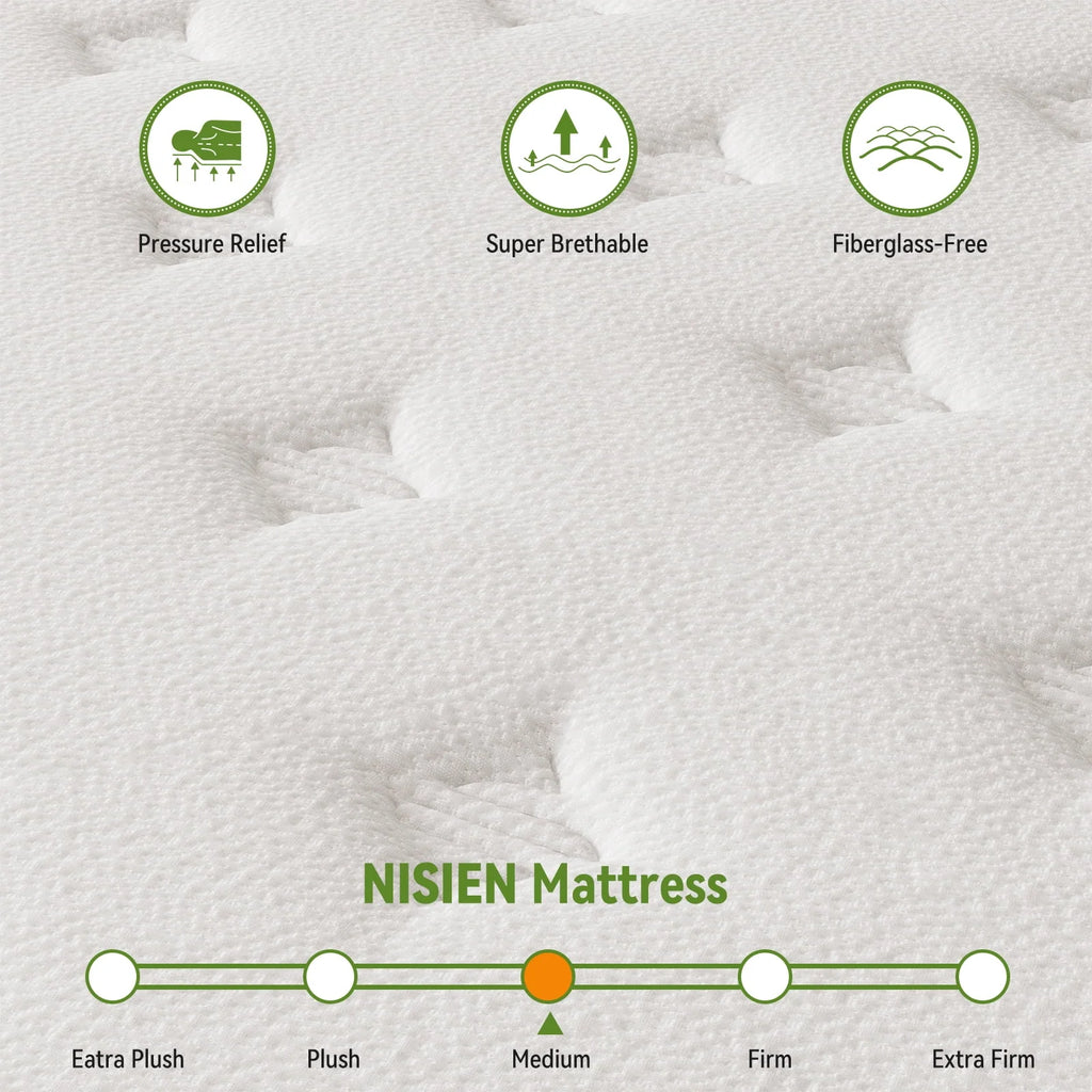 Queen 10 Inch Hybrid Memory Foam Mattress R735