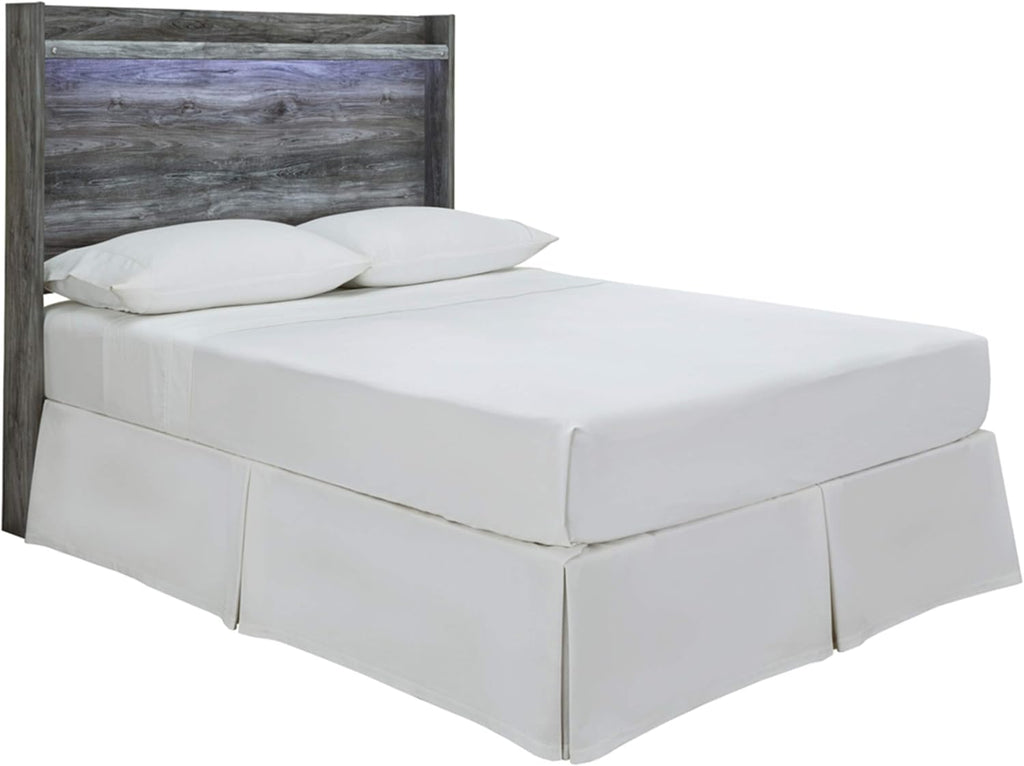 Farmhouse Panel Headboard with USB Charging Stations, King, Whitewash S75962