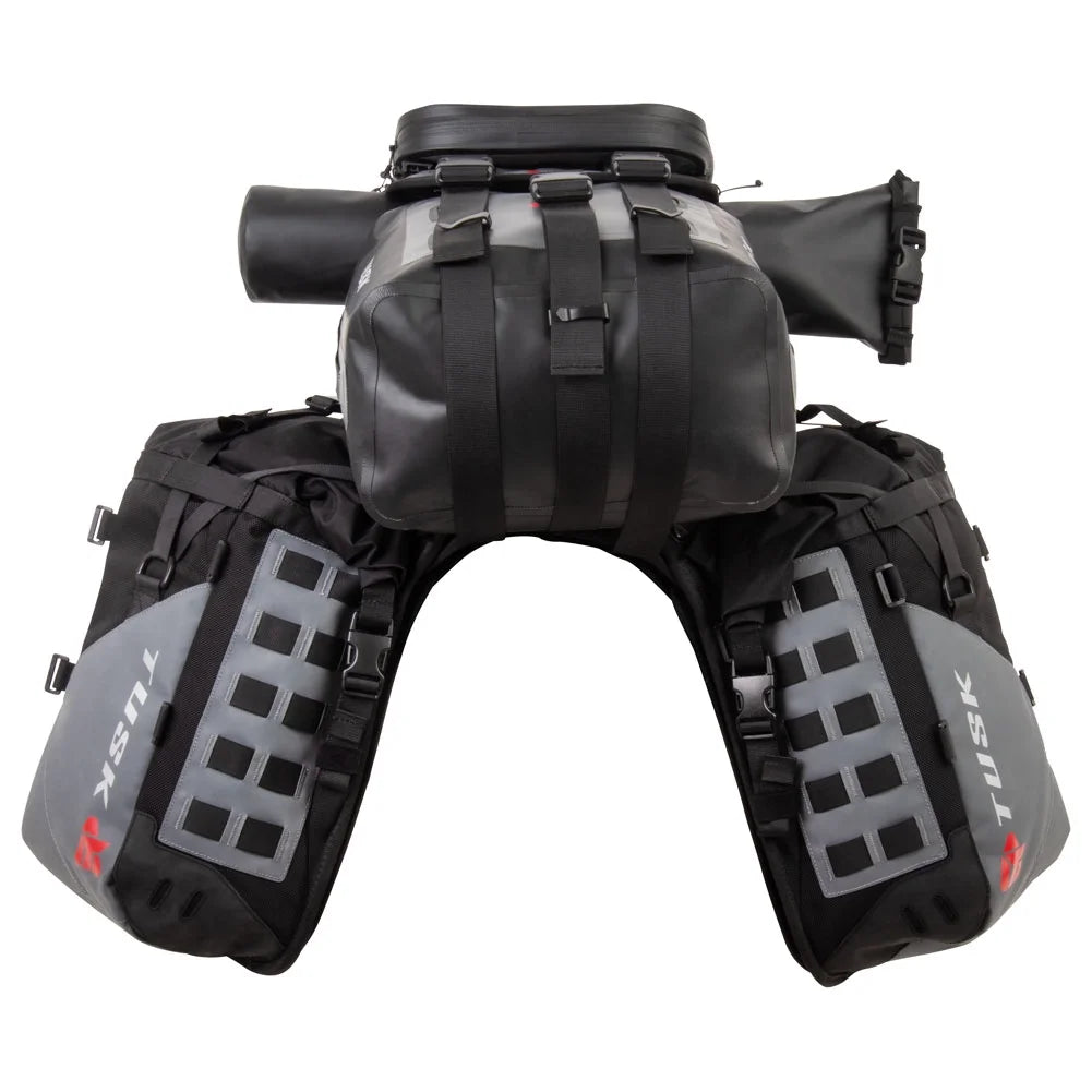 Rackless Luggage System with Small Dry Duffel Tail Bag Standard Heat Shield U591