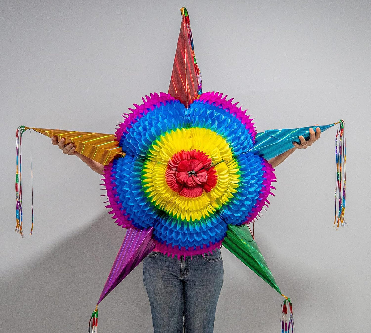 52 Inch Rainbow Star Pinata D6545
