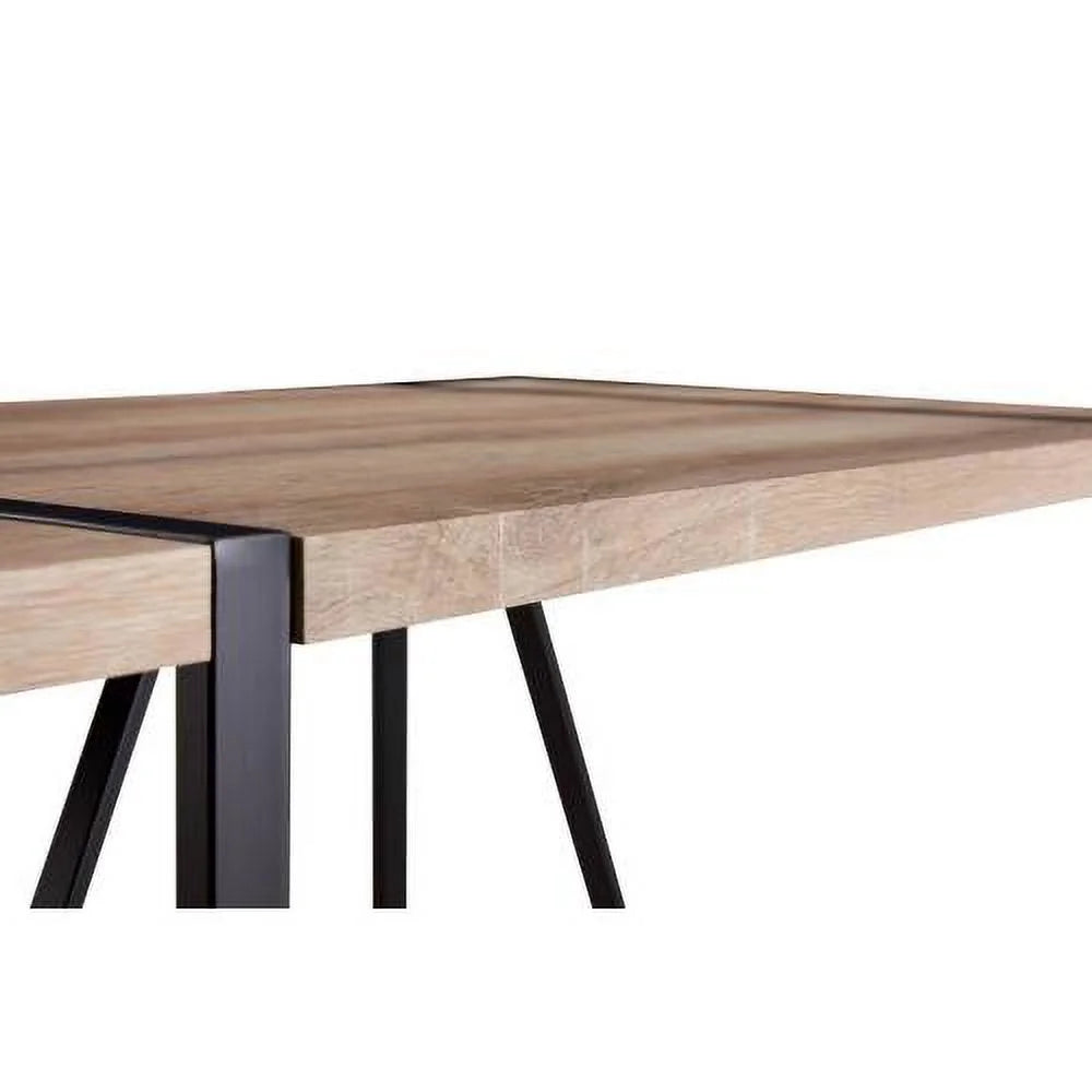 55" Rustic Industrial Rectangular MDF Wood Dining Table T3947
