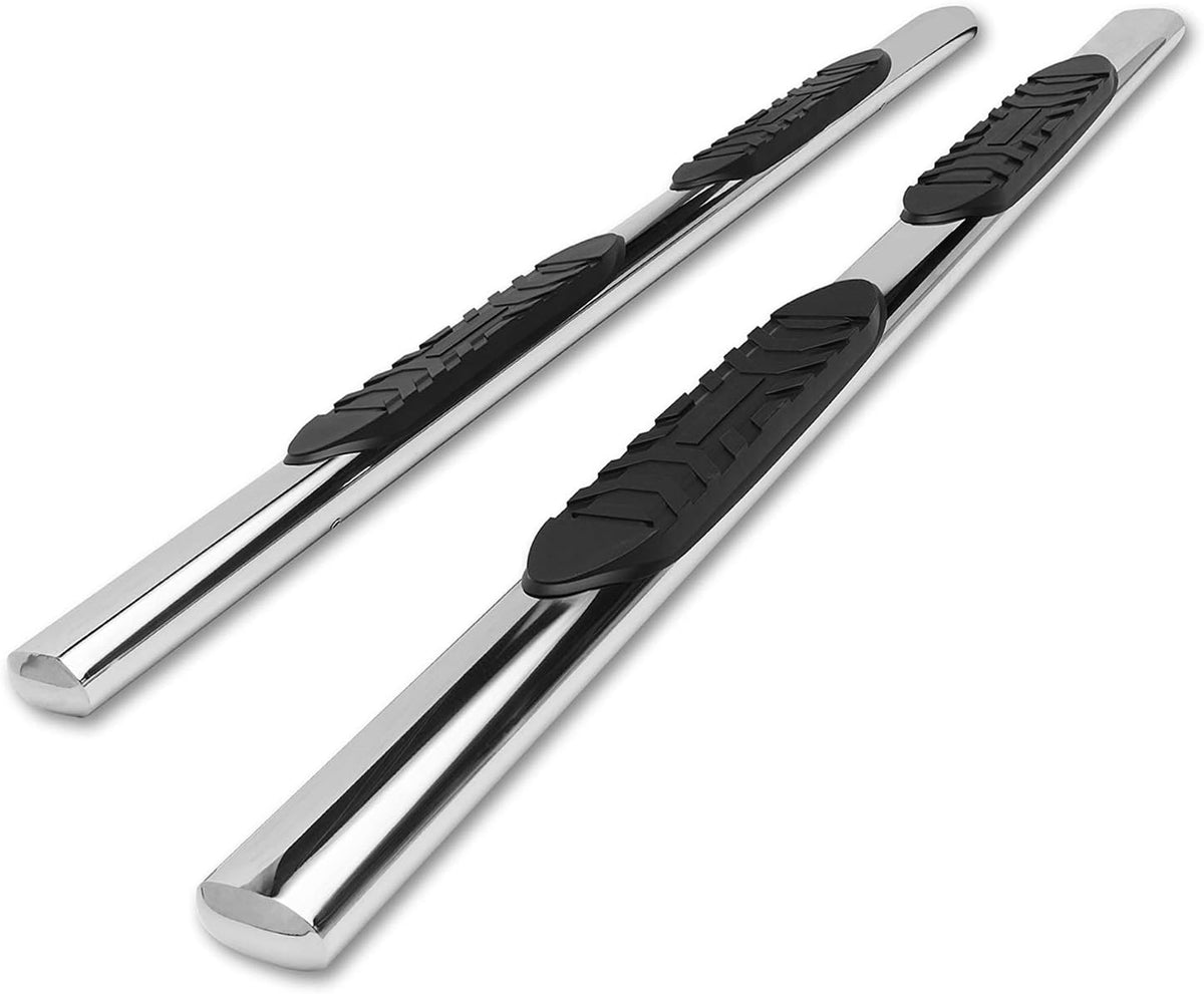 5 Oval Bend Stainless Steel Side Bars Step Rails for 2019-2022 Ford Ranger SuperCrew Cab (2 pcs) Z550