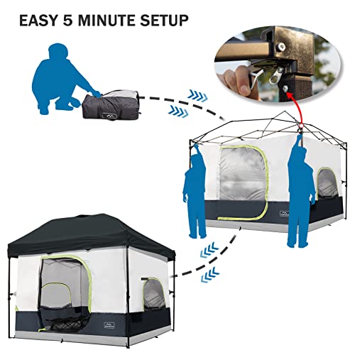 Khaki Camping Inner Tent for 10'x10' Straight Leg Canopy T7462