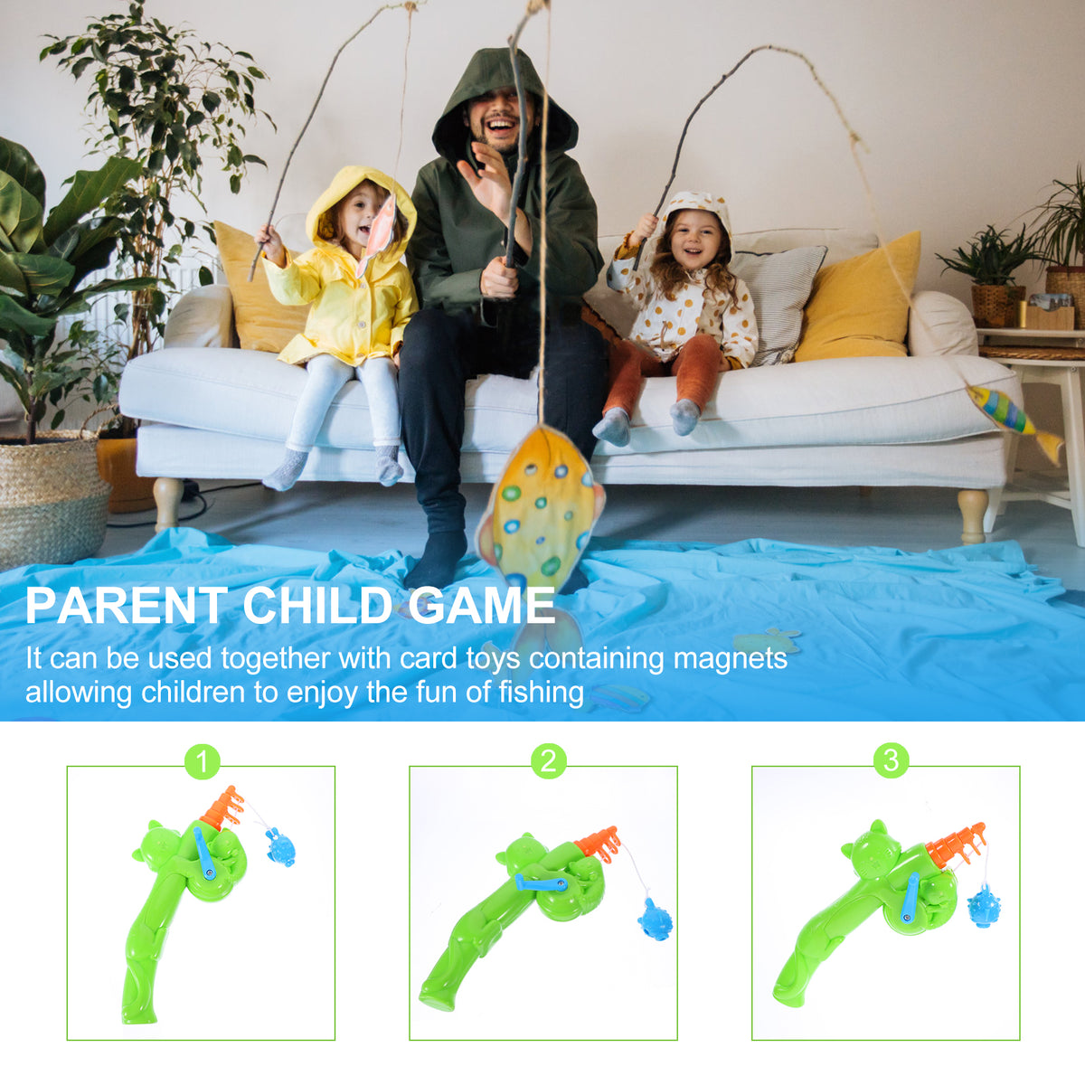 Magnetic Pole Catch Children's Fishing Rod Toy J6333
