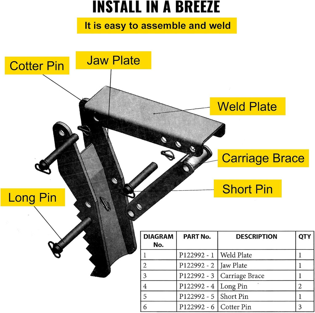 21 inch Hydraulic Backhoe Thumb Attachment with Cylinder N37013