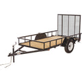 5 ft. x 8 ft. Wood Floor Utility Trailer with Ramp Gate Y88706