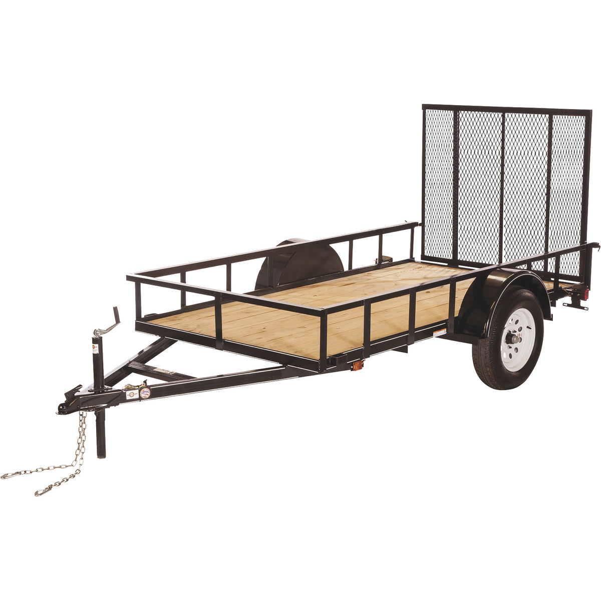 5 ft. x 8 ft. Wood Floor Utility Trailer with Ramp Gate Y88706