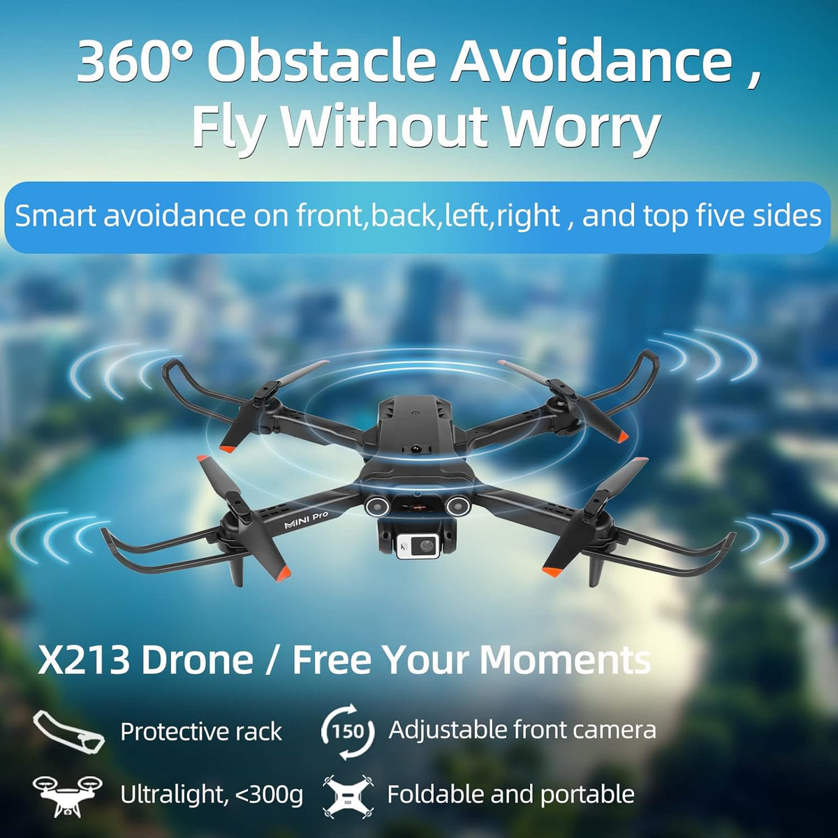 1080P HD FPV Mini Drone with Carrying Case, 2 Batteries L794