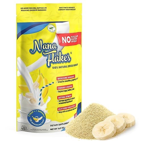 100% Pure Banana Flakes Powder, Two Pound Bag R64634