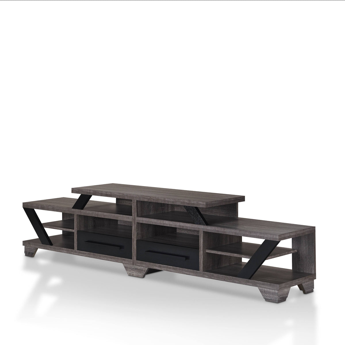 82x22 2 Drawer Open-Shelf TV Stand G9786