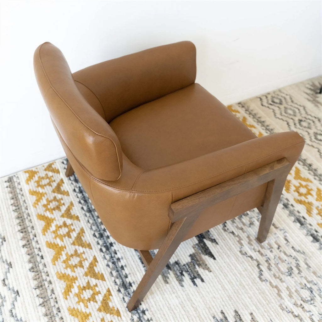 Tan Full Grain Leather Accent Armchair L825121