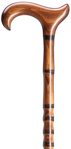 Ergonomic Derby Cane Scorched Hardwood P926608
