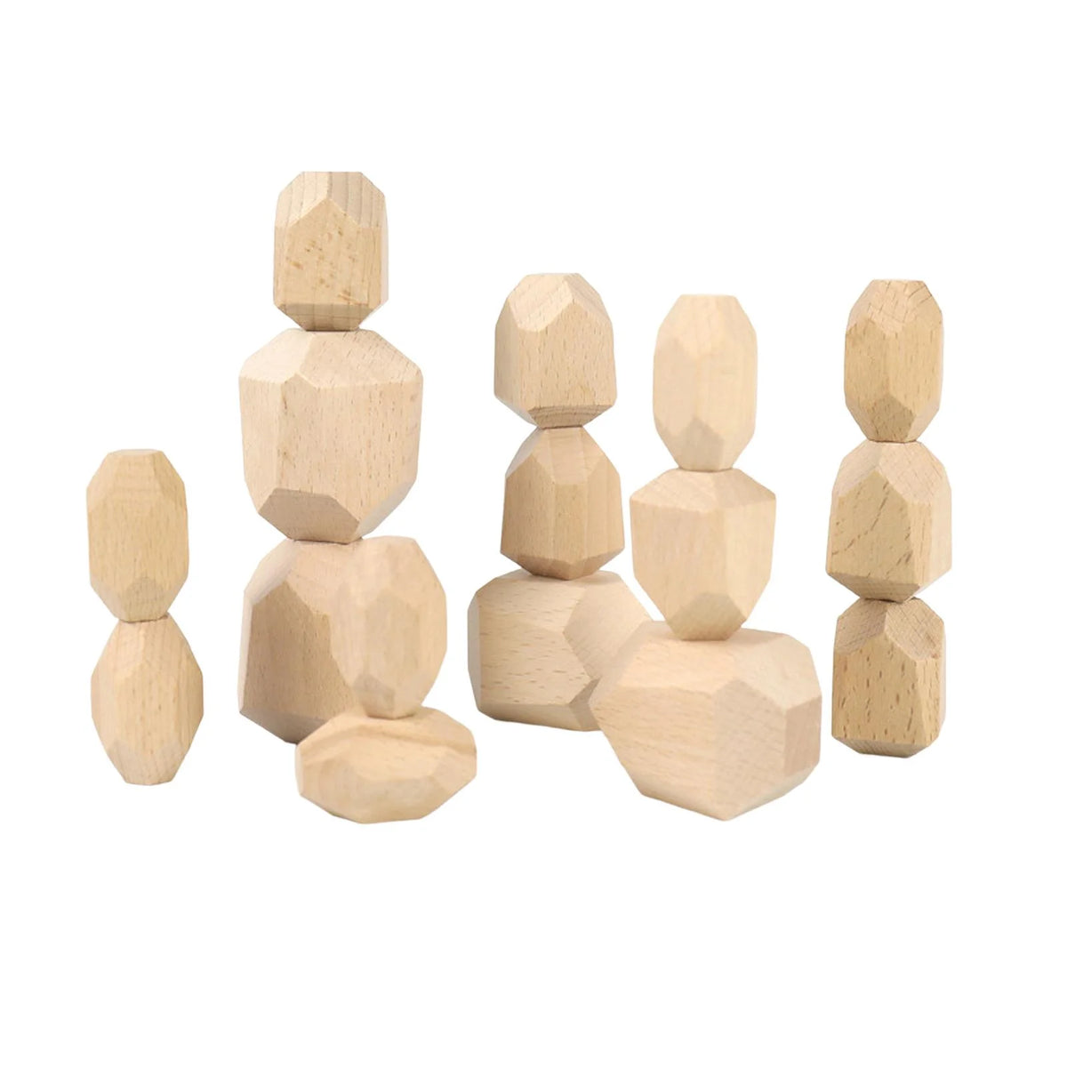 Wooden Stacking Stones Building Blocks N889