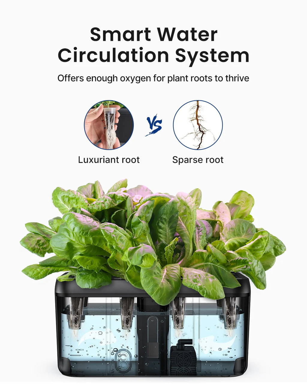 8 Pods Hydroponic Growing System with LED Grow Light X612317