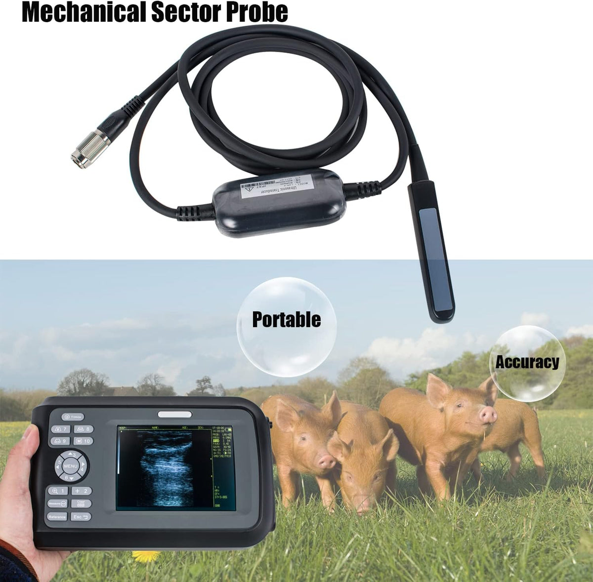 Veterinary Portable Ultrasound Scanner with 4.0MHz Rectal Convex Probe N59401