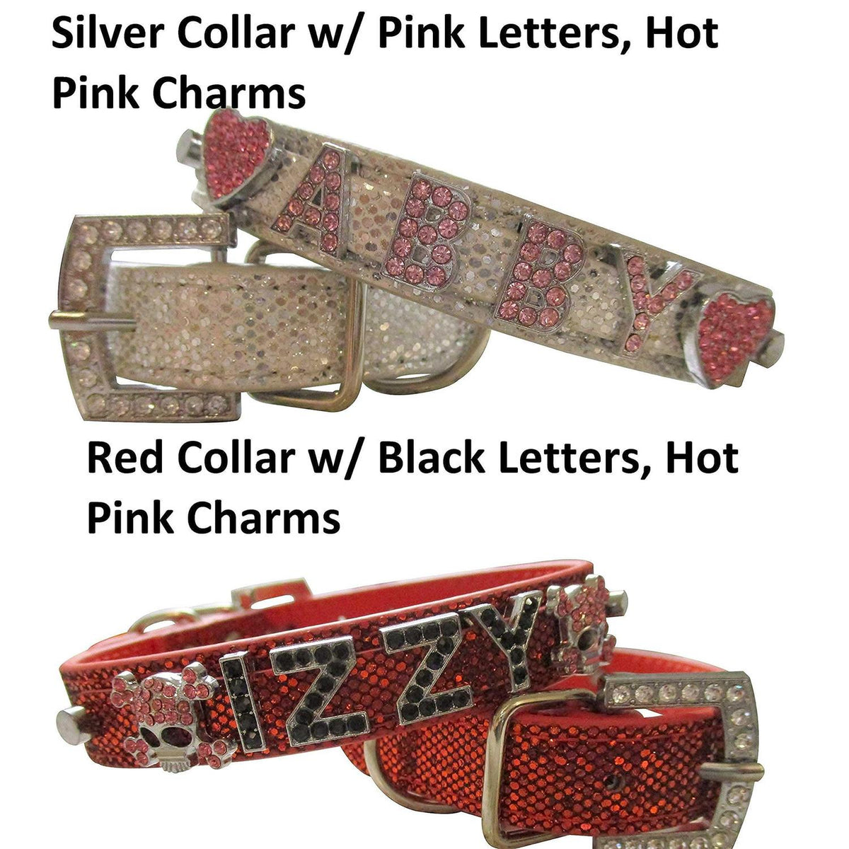 Personalized PU Leather Rhinestone Dog Collar I17400