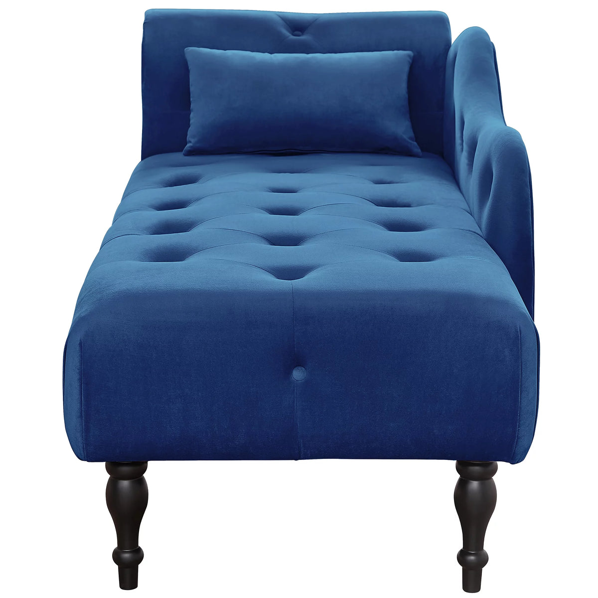 Blue Upholstered Chaise with Accent Pillow M49529