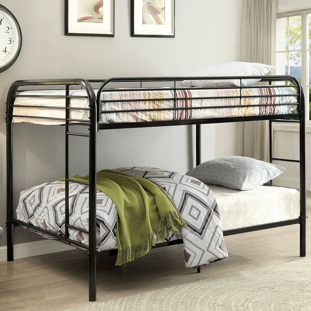 Black Metal Bunk Bed O207