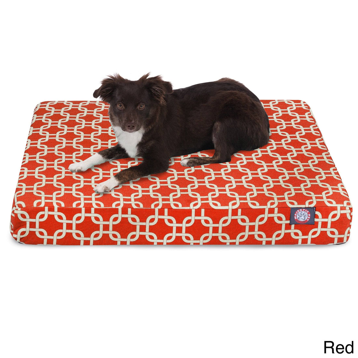 Red Rectangle Orthopedic Memory Foam Dog Bed L69583