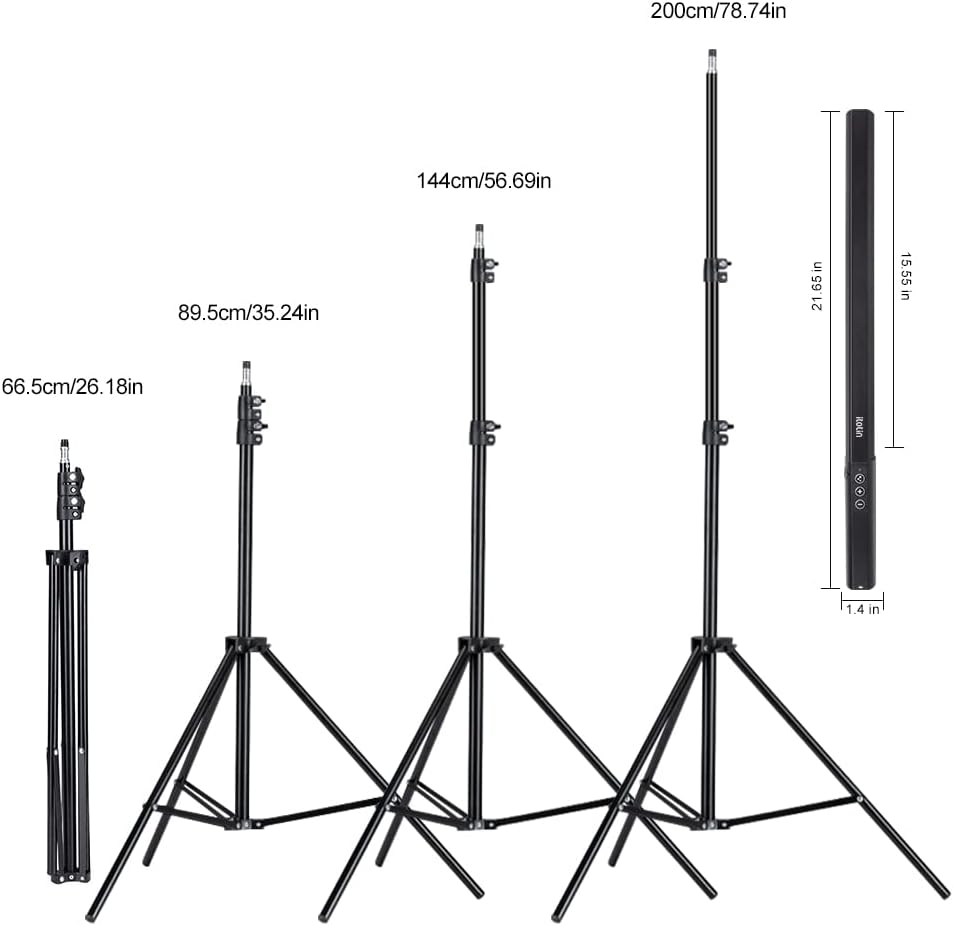 Handheld LED Video Light with Tripod & Remote Control, Pack of 2 Q129763