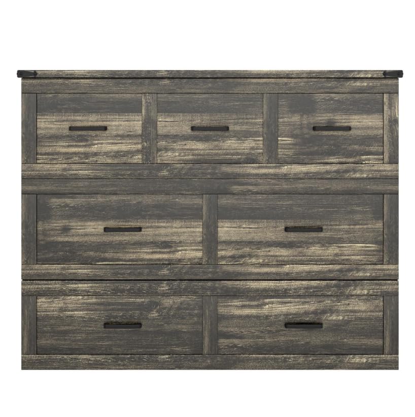 Queen Murphy Bed with Charging Station and Storage J6586