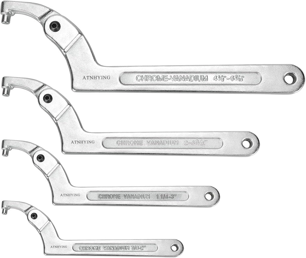 4 pcs Adjustable Spanner Wrench Set E615059
