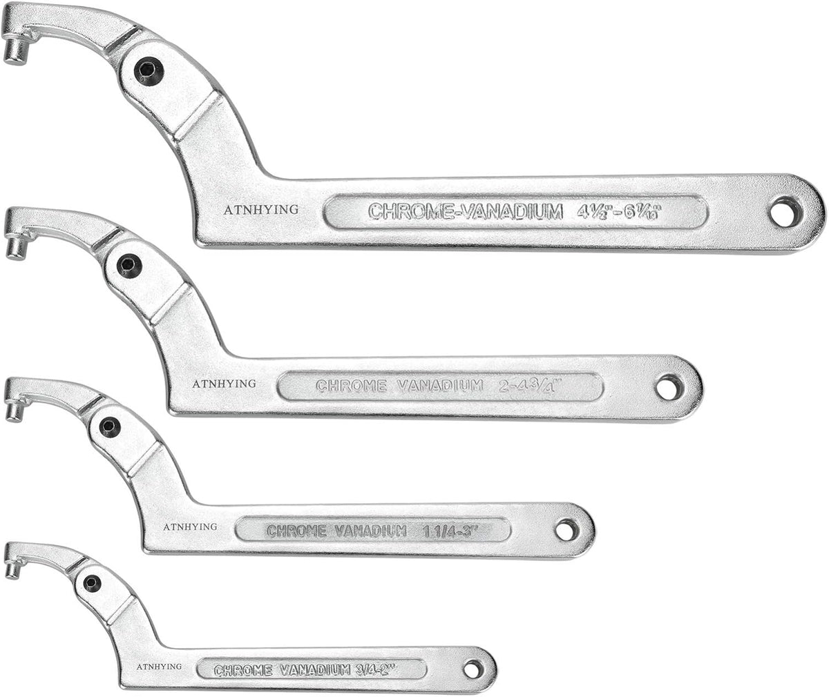 4 pcs Adjustable Spanner Wrench Set E615059