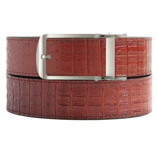 Full Grain Leather Ratchet Belt with Automatic Slide Buckle W778869