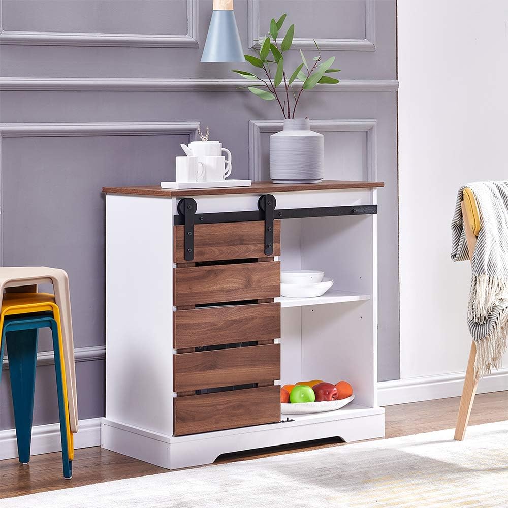 Buffet Console Table with Sliding Door W50593