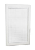 Cordless White Faux Wood Room Darkening Horizontal Blinds Z390766