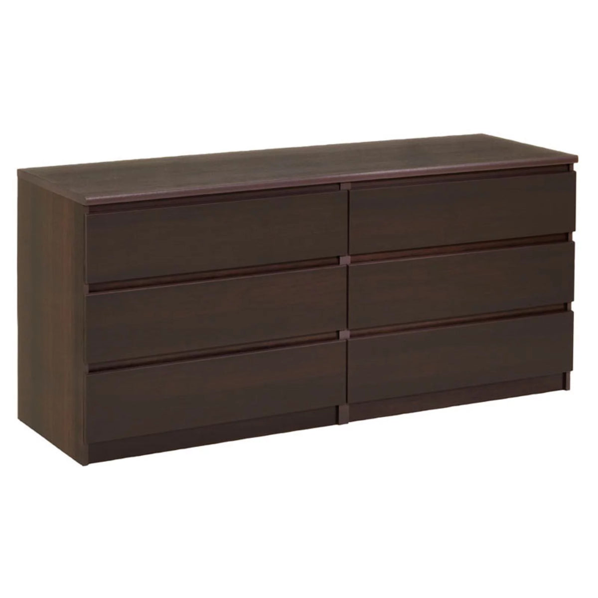 White High Gloss 6 Drawer Engineered Wood Dresser C815304