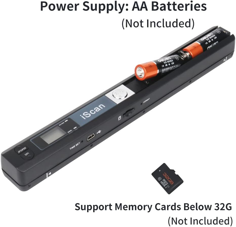 Handheld Document Scanner 900 DPI A4 H64968
