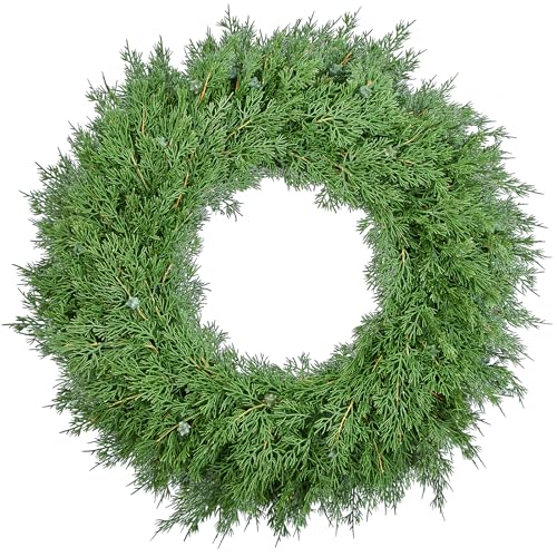 22 Inch Artificial Cedar Wreath I1091