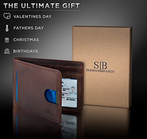 RFID Blocking Genuine Leather Bifold Wallet U839
