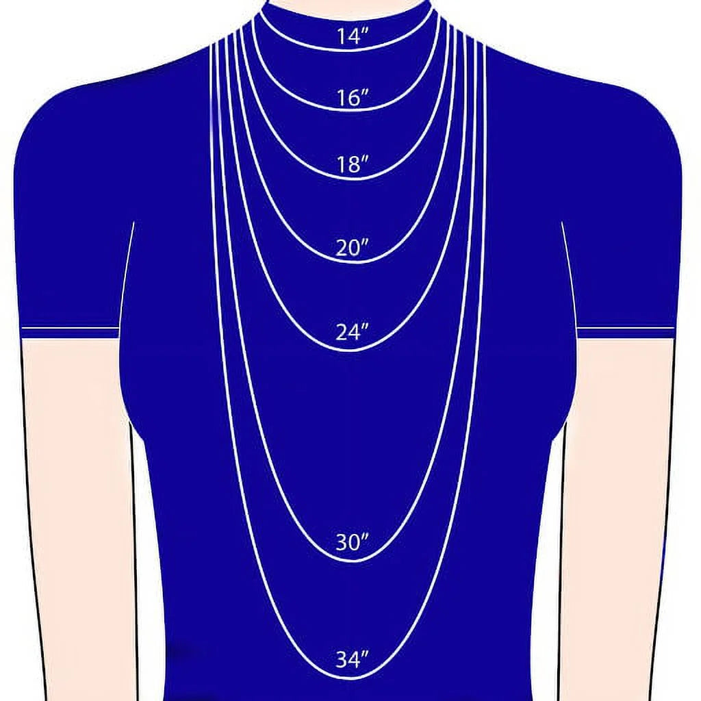 14K Yellow Gold Figaro Chain Necklace 24 inch D208