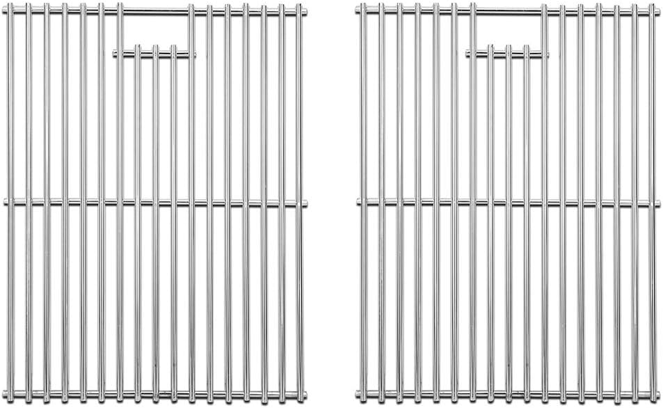 Solid 304 Stainless Steel Grill Grates Replacement, 2 Pcs 17 3/8" Pack of 2 V387