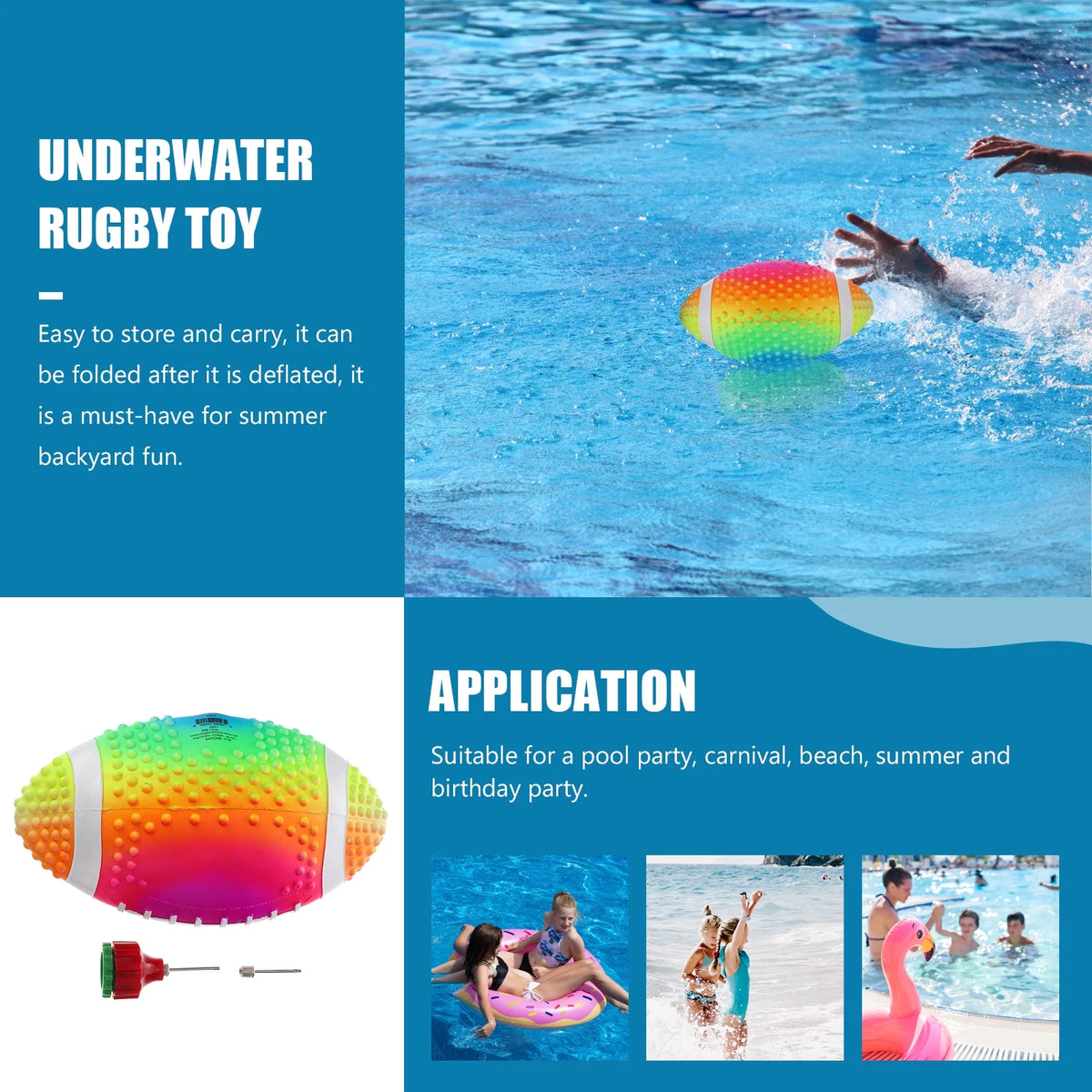 Underwater Rugby Toy Pool Ball Toy X557