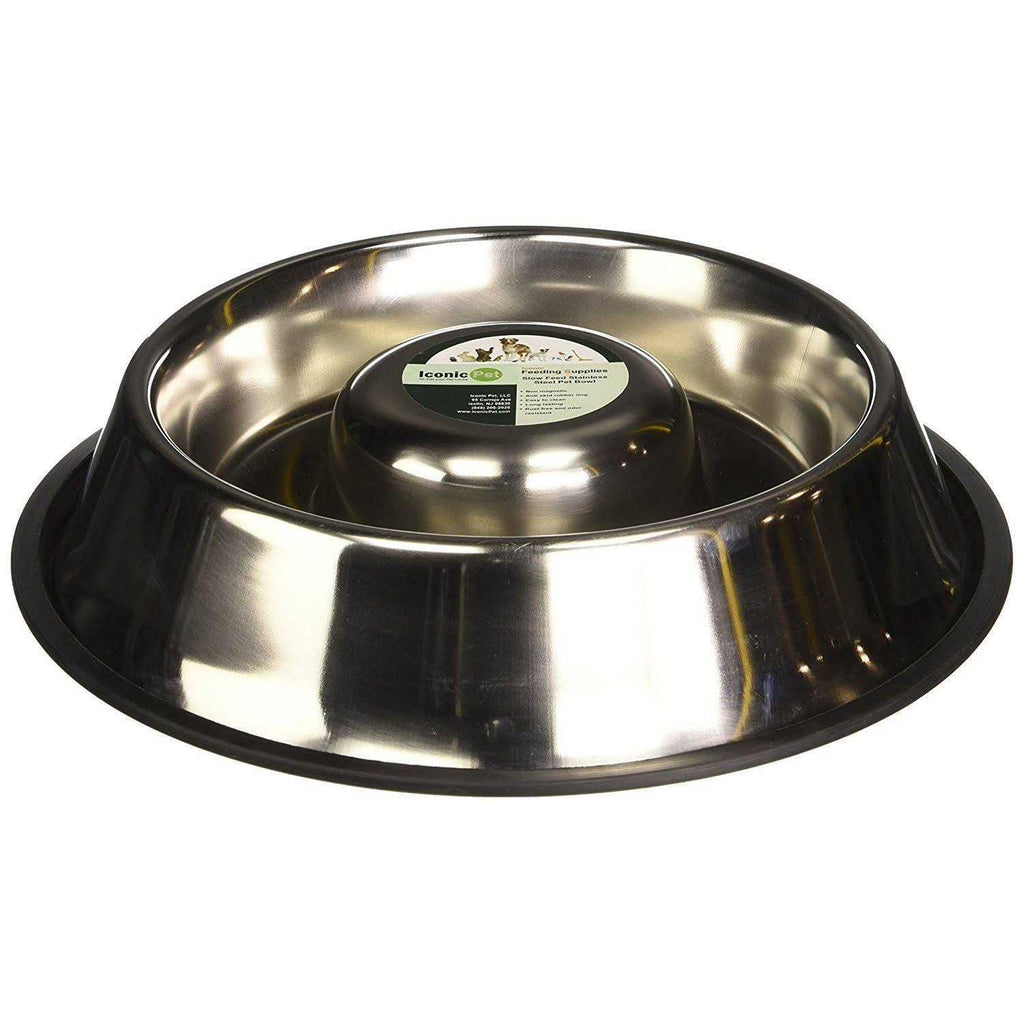 Stainless Steel Slow Feed Pet Bowl U196049