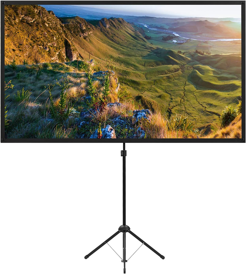 80 Inch 16:9 Portable Projector Screen with Stand M333644
