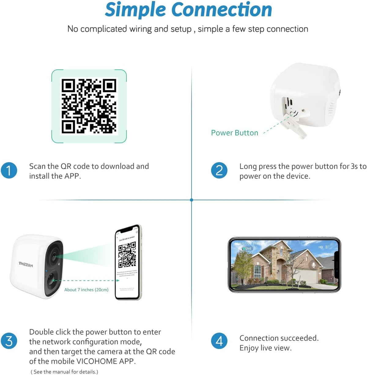 Wireless Battery Powered 1080p Security Camera I9167