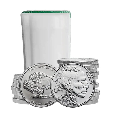 1 oz Silver Buffalo Round Tube of 20 Q3675