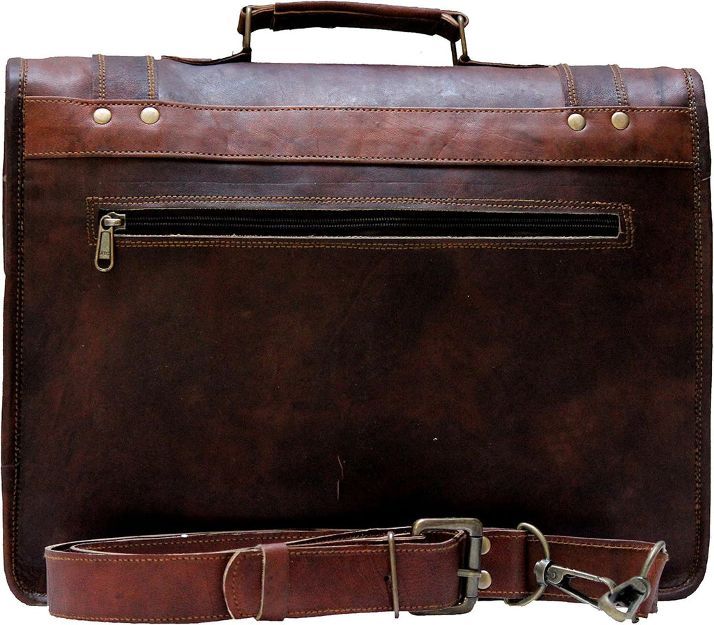 Vintage Brown Leather Laptop Messenger Bag (11 X 15) H60090