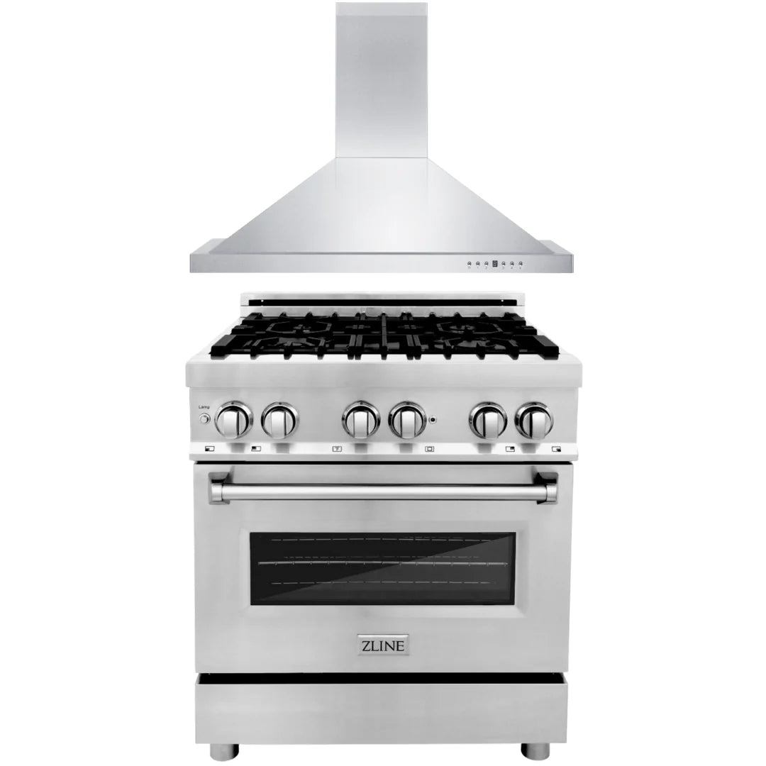 30 in. Dual Fuel Range and Range Hood M7987
